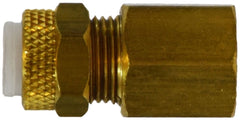 Midland Metal Mfg. 20256 1/8 X 1/8 (POLY-FLO X FIP ADAPT), Brass Fittings, Flareless, Female Connector   | Blackhawk Supply