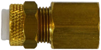 20260 | 1/4 X 1/4 (POLY-FLO X FIP ADAPT), Brass Fittings, Flareless, Female Connector | Midland Metal Mfg.