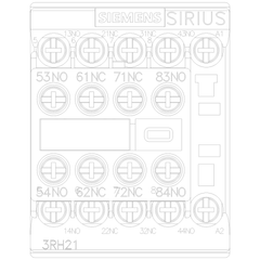 Siemens Electrical 3RH23441AK200KA0 CONT RELAY 4NO+4NC 120V SZ00 SCREW TERM  | Blackhawk Supply