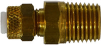 20268 | 1/8 X 1/8 (POLY-FLO X MIP ADAPT), Brass Fittings, Flareless, Male Connector | Midland Metal Mfg.