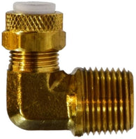 20287 | 1/8 X 1/8 (POLY-FLO X MIP ELBOW), Brass Fittings, Flareless, Male Elbow | Midland Metal Mfg.