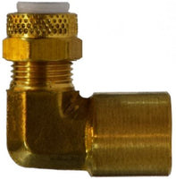 20301 | 3/16 X 1/8 (POLY-FLO X FIP ELBOW), Brass Fittings, Flareless, Female Elbow | Midland Metal Mfg.