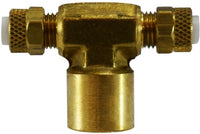 20327 | 1/4 X 1/8 (POLYFLO X FIP BRANCH T), Brass Fittings, Flareless, Female Branch Tee | Midland Metal Mfg.