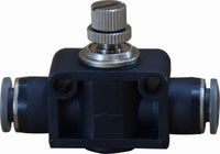 20487C | 1/4 PUSH-IN IN-LINE NEEDLE VALVE, Brass Fittings, Composite Body Push In Fittings, In Line Needle Valve | Midland Metal Mfg.