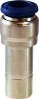 20510N | 1/4OD X 1/8OD P-I REDUCER N-PLTD, Brass Fittings, Nickel Plated Push In Fittings, REDUCER | Midland Metal Mfg.