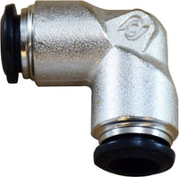 20738N | 3MM P-I UNION ELBOW N-PLTD, Brass Fittings, Nickel Plated Push In Fittings, METRIC UNION ELBOW | Midland Metal Mfg.