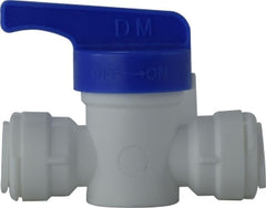 Midland Metal Mfg. 20900P 1/4OD P-IN PLASTIC SHUT-OFF VALV, Plastic Fittings, Plastic Push In, Shut Off Valve PL x PL  | Blackhawk Supply