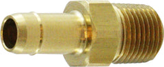 Midland Metal Mfg. 21023 1/4 SGL BARB X 1/8 NPT ADPT, Brass Fittings, Single and Double Barb, Male Adapter   | Blackhawk Supply