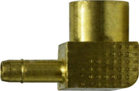 21133 | 1/4 X 1/8 TUBE X FEM ELBOW, Brass Fittings, Single and Double Barb, Female 90 Deg Elbow | Midland Metal Mfg.