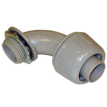 Mars Controls 85021 Connector Liquid Tight 3/4 Inch Flexible Non-Metallic 10 Pack for 90 Degree Bend Angle PVC  | Blackhawk Supply