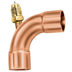 J/B Industries SAE Fittings A31162 Elbow 90 Degree with Access Valve 3/4 Inch Outside Diameter Size Copper  | Blackhawk Supply