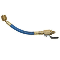 CLV-6B | Charging Hose with Ball Valve 1/4 x 6 Inch Kevlar Whip End Blue | J/B Industries SAE Fittings