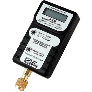 J/B Industries SAE Fittings DV-22N Vacuum Gauge Handheld Digital Micron Plastic Case  | Blackhawk Supply