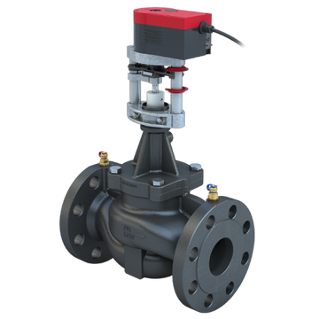 Bray SSM-250-A-H-46/PAM24-112 2.5" Flanged ANSI 125 | 46.42 GPM Pressure Independent Control Valve | H Cartridge | Normally Open | Linear Actuator | 24 VAC Floating;Modulating;On/Off | Fail Last  | Blackhawk Supply
