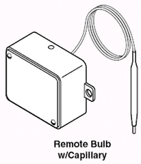 Schneider Electric 2252-151 Pneunatic Temperature Transmitters - Duct/Outdoor Air, Range: -25 to 125 F, Remote Bulb, 1/4 x 4 in. long (6 x 102 mm) with 36 in. (0.91 m) capillary  | Blackhawk Supply