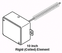 2252-502 | Pneunatic Temperature Transmitters - Duct, Range: 40 to 140 F, Rigid (Coiled) Element, 10 in. long (254 mm) | Schneider Electric