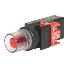 C3 Controls 22IPBF24LR-XIFCCR-NO 22IPBF24LR-XIFCCR-NO - 22mm NEMA Mom. Illum. Pushbutton, Full Voltage, 24V AC/DC, LED Red, Polyester Clamp Ring, Flush / Guarded Lens, Clear Lens, NO  | Blackhawk Supply