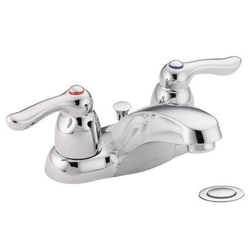 Moen 8917 Lavatory Faucet M-Bition Centerset 4 Inch Spread 2 Lever ADA WaterSense Chrome 1.2 Gallons per Minute  | Blackhawk Supply