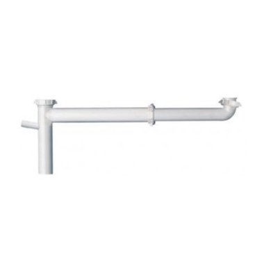 Dearborn Plastic P9121T-8 Continuous Waste 1-1/2" Adjustablex1/2" Branch End Outlet PVC Plastic White  | Blackhawk Supply