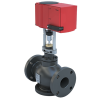 DG250-3-63/GASRE24-450 | 2.5 Inch Flanged Globe Valve | 3 Way | 24 VAC/VDC Actuator | Bray