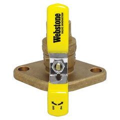 Webstone 50403 Ball Valve Isolator Uni-Flange Brass 3/4 Inch Sweat x Flange with Adjustable Packing Gland/Nuts/Bolts Lever PTFE Full Port  | Blackhawk Supply