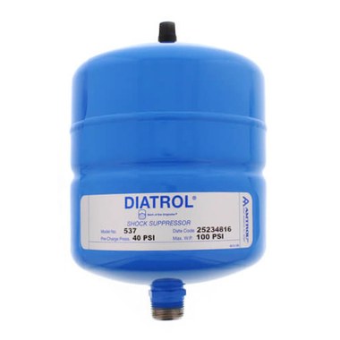 Amtrol 537 Shock Suppressor Diatrol 0.75 Gallon 150 Pounds per Square Inch 3/4" NPT PDI WH-201 40 Pounds Per Square Inch Gauge 200 Degrees Fahrenheit Heavy Duty Butyl Steel for Residential Plumbing Fixtures  | Blackhawk Supply