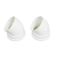 224050 | Elbow 45 Degree Non-Condensing for Vent Pipe Plastic with Aluminum Liner 2 Pack | Rinnai