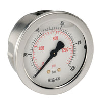 25-911-100-bar/psi-G1/4-SSFF | Pressure Gauge | NOSHOK