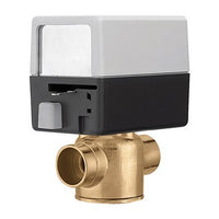 Z45 | Zone Valve Z-One Z45 2-Way Normally Closed with Terminal Strip 3/4 Inch Brass Sweat 7.5 Cv 300 Pounds per Square Inch | Hydronic Caleffi