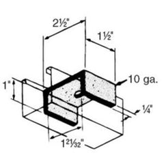 Superstrut G6262 U Saddle Washer 1-5/8 Inch for 3/8 Inch Rod Carbon Steel 2-1/2x1x1-1/2IN  | Blackhawk Supply