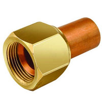 A32703 | Swivel Adapter 2 Pack Brass 5/8 x 5/8 Inch Female Flare SAE x Solder | J/B Industries SAE Fittings