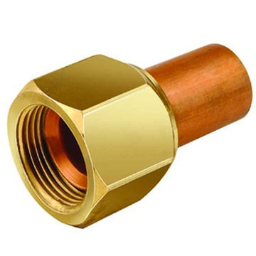 J/B Industries SAE Fittings A32703 Swivel Adapter 2 Pack Brass 5/8 x 5/8 Inch Female Flare SAE x Solder  | Blackhawk Supply