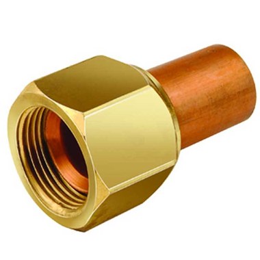 J/B Industries SAE Fittings A32702 Swivel Adapter 4 Pack Brass 1/2 x 1/2 Inch Female Flare SAE x Solder  | Blackhawk Supply