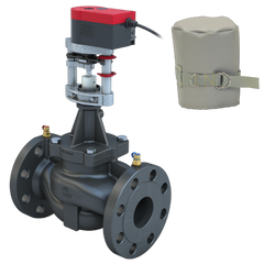 Bray SSM-250-A250-H-77/PAM24-112-WS 2.5" Flanged ANSI 250 | 76.99 GPM Pressure Independent Control Valve | H Cartridge | Normally Open | Linear Actuator | 24 VAC Floating;Modulating;On/Off | Fail Last | with Weather Shield  | Blackhawk Supply