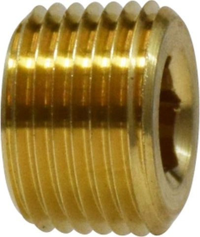 Midland Metal Mfg. 28092 1/16 BRASS C/S HEX PLUG, Brass Fittings, Pipe, Countersunk Hex Plug  | Blackhawk Supply