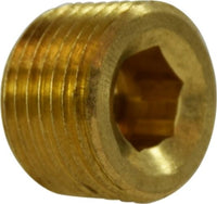 28093PS | 1/8 BRASS C/S HEX PLUG - WITH SEALANT | Midland Metal Mfg.