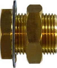 Midland Metal Mfg. 28299 1/8 SHORT BULKHEAD, Brass Fittings, Bulkhead/Anchor/Frame Couplings, Bulkhead Fitting FIP x FIP  | Blackhawk Supply