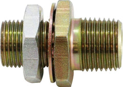 Midland Metal Mfg. 28325 1/2 X 3/4-16 X 1/4STEEL BULKHEAD, Brass Fittings, Bulkhead/Anchor/Frame Couplings, Bulkhead Fitting FIP x FIP  | Blackhawk Supply