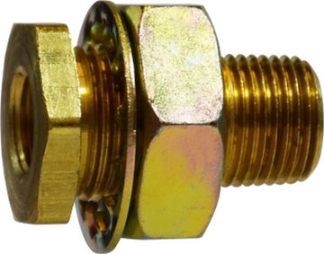 Midland Metal Mfg. 28346 3/8 X 1-14 X 1/2 BRASS BULKHEAD  | Blackhawk Supply