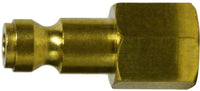 28501B | 1/4 BODY 1/4 FIP AUTO BRASS PLUG, Pneumatics, Parker Interchange, Female Plug | Midland Metal Mfg.