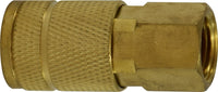 28507 | 1/4 FIP PARKER TRU BRASS COUPLER, Pneumatics, Quick Disconnect, Female Pipe Coupler (Parker Interchange 1/4) | Midland Metal Mfg.