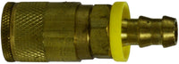 28531 | 1/4P-ON HB PARKER TRU BRASS CPLR, Pneumatics, Quick Disconnect, Hose ID Coupler (Parker Interchange 1/4) | Midland Metal Mfg.