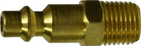 28546B | 1/4 BODY 1/4 MIP IND BRASS PLUG, Pneumatics, 1/4 Industrial Interchange, Male Plug | Midland Metal Mfg.