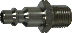 Midland Metal Mfg. 28546SS 1/4 BODY 1/4 MIP IND SS PLUG, Pneumatics, 1/4 Industrial Interchange, Male Plug  | Blackhawk Supply