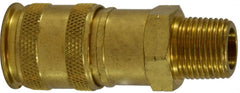 Midland Metal Mfg. 28579 1/4 NPTF MALE UNIV. BRASS COUPLR, Pneumatics, Quick Disconnect, Male Coupler (Universal Series)  | Blackhawk Supply