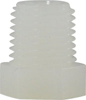 28601W | 1/8 WHITE NYLON HEX HEAD PLUG, Plastic Fittings, Plastic Pipe Fittings, Hex Head Plug | Midland Metal Mfg.