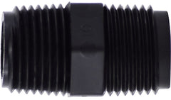 Midland Metal Mfg. 28611B 1/8 BLACK POLY HEX NIPPLE, Plastic Fittings, Plastic Pipe Fittings, Hex Nipple  | Blackhawk Supply