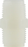 28611W | 1/8 WHITE NYLON HEX NIPPLE, Plastic Fittings, Plastic Pipe Fittings, Hex Nipple | Midland Metal Mfg.