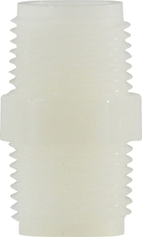 Midland Metal Mfg. 28615W 3/4 WHITE NYLON HEX NIPPLE, Plastic Fittings, Plastic Pipe Fittings, Hex Nipple  | Blackhawk Supply