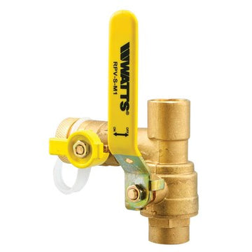 Watts RPV-SM13/4 Valve RPVM1 Purge Drain and Balancing 3/4 Inch Brass Female Sweat Cast Purge Port 0207532  | Blackhawk Supply